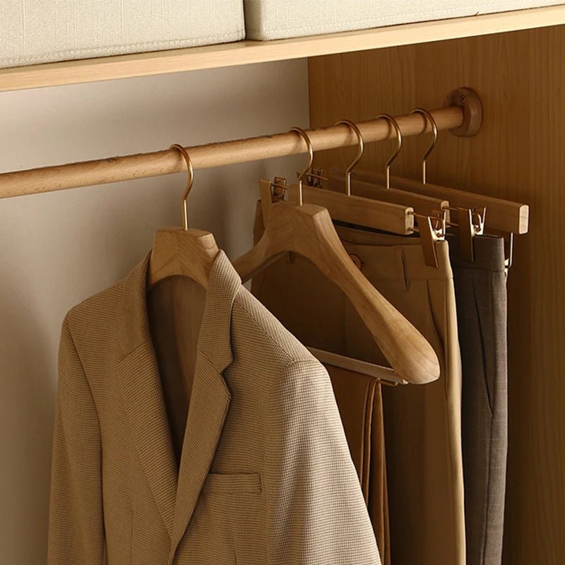 CLOSETORA - Wide Wooden Clothes Hangers for Elegant Wardrobe Organization 4