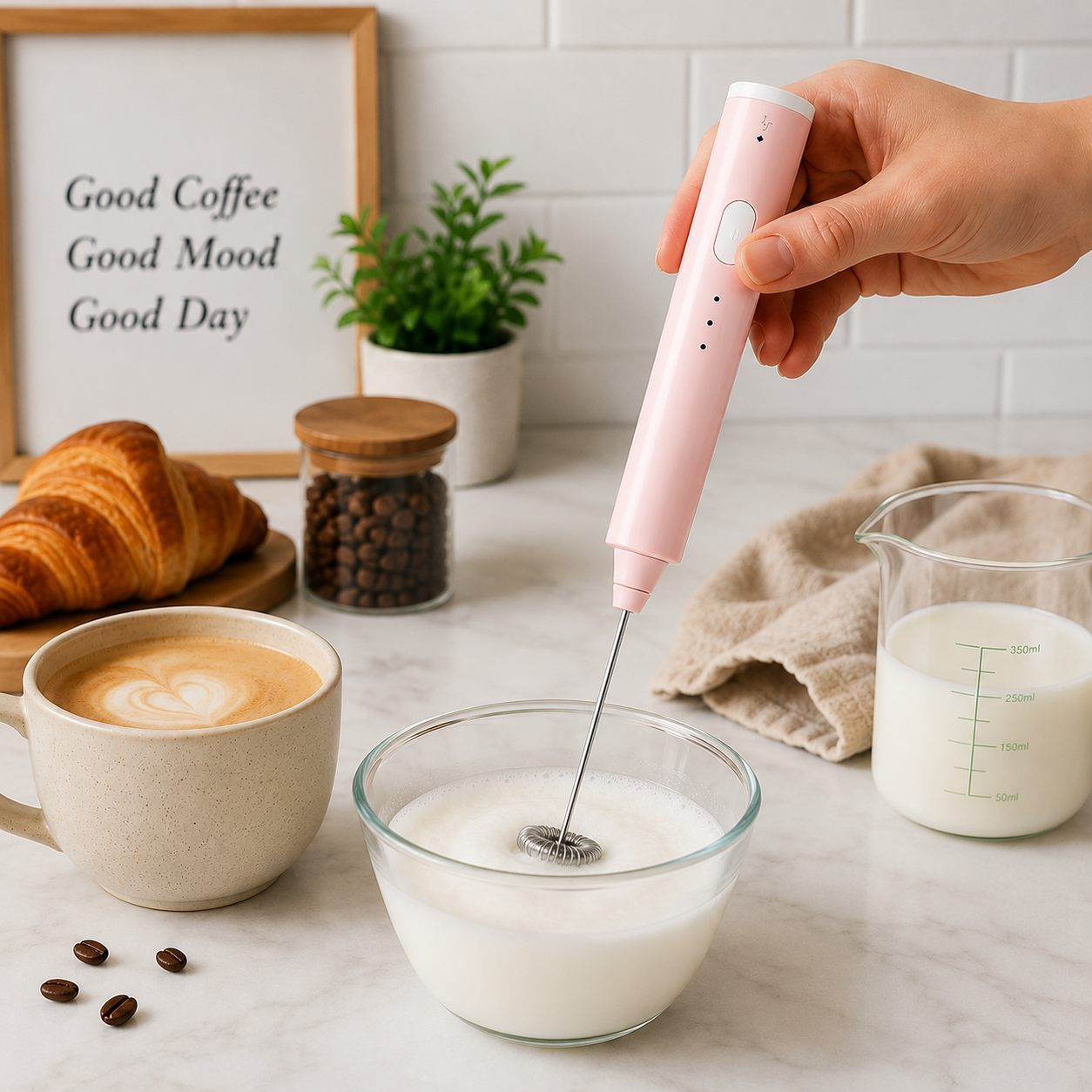 MIXAPRO – Mini batidora manual para cocina y café  