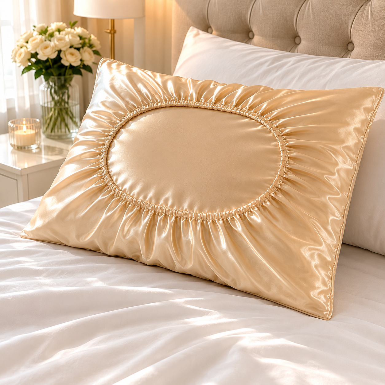 SATINELLE – Funda de almohada de satén de lujo para un sueño elegante