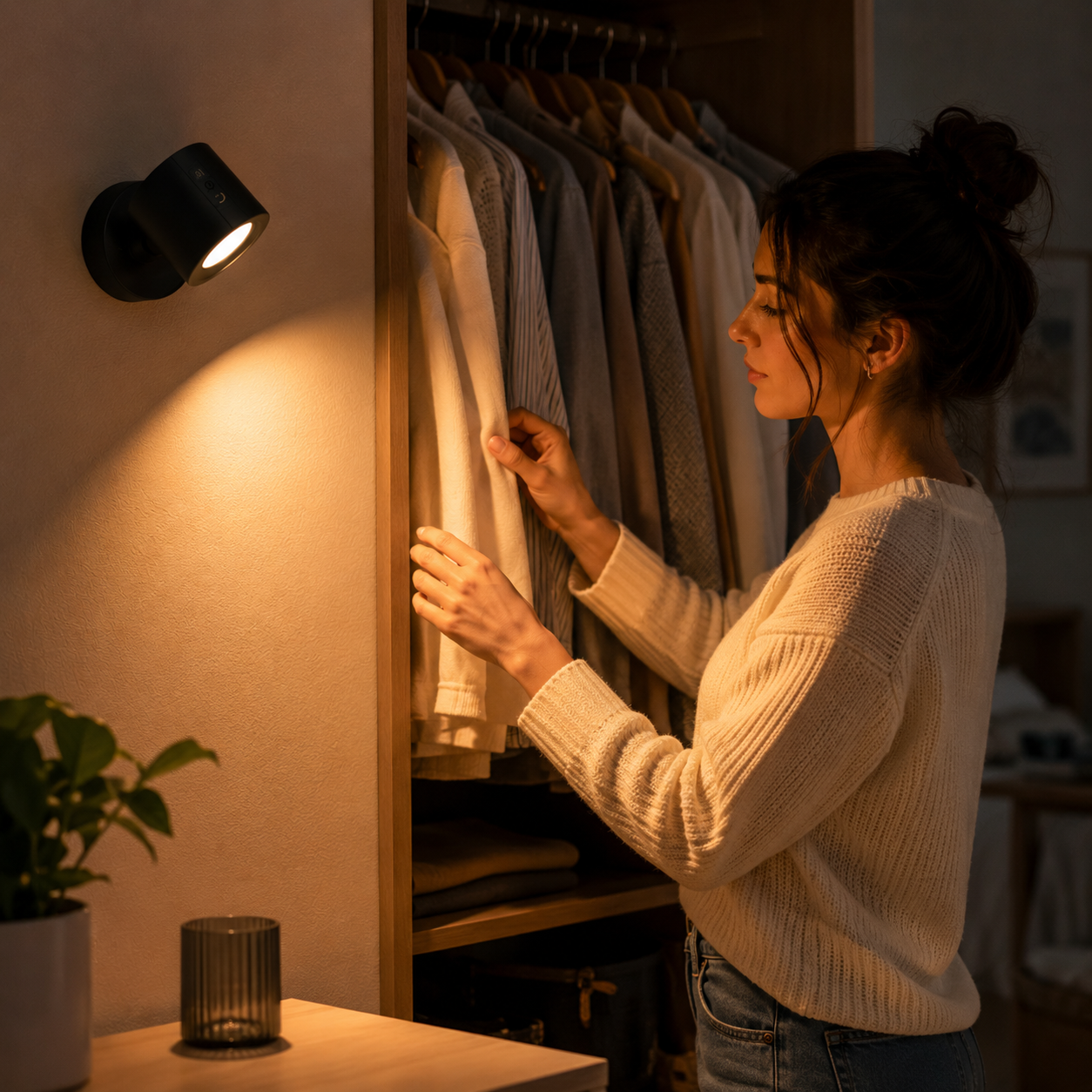 LIGHTORA – Luz de pared recargable y giratoria