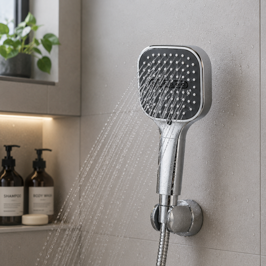 SHOWERFLOW – High-Pressure Filtered Shower Head with Turbo Boost & Rain Spray
