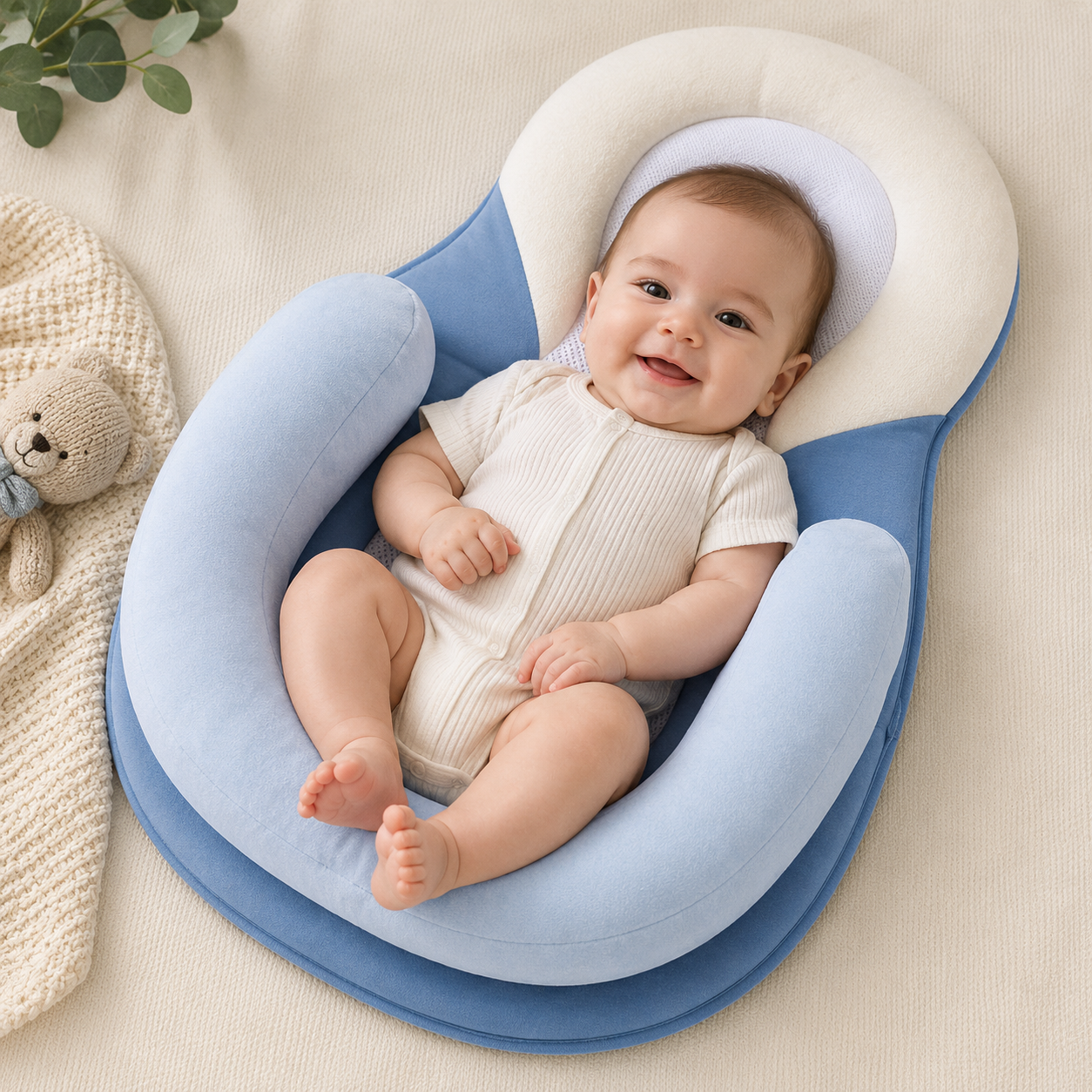 NESTLENAP – Ergonomic Baby Head Support Pillow Cushion