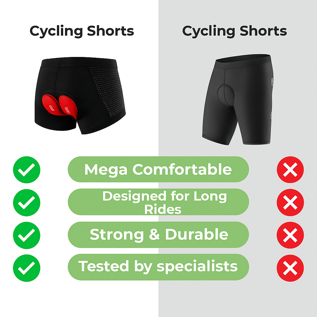 PEDALFLOW – Supportive Bicycle Shorts for Everyday Riding Comfort