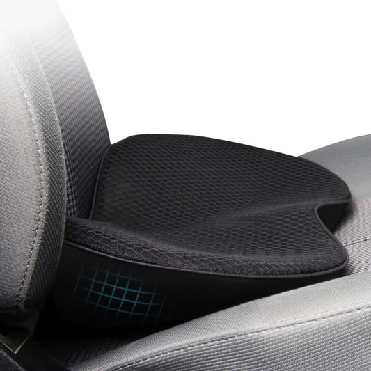 AUTOSOFT - Memory foam car seat cushion with integrated lumbar support for driving comfort