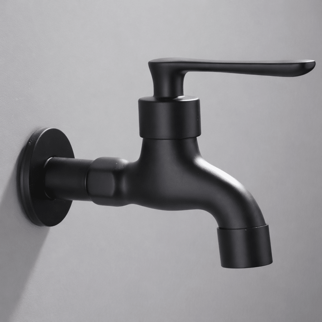 FLOWCRAFT – Matte Black Wall-Mounted Faucet for Kitchen, Bathroom & Outdoor Use