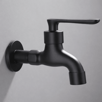 FLOWCRAFT – Matte Black Wall-Mounted Faucet for Kitchen, Bathroom & Outdoor Use