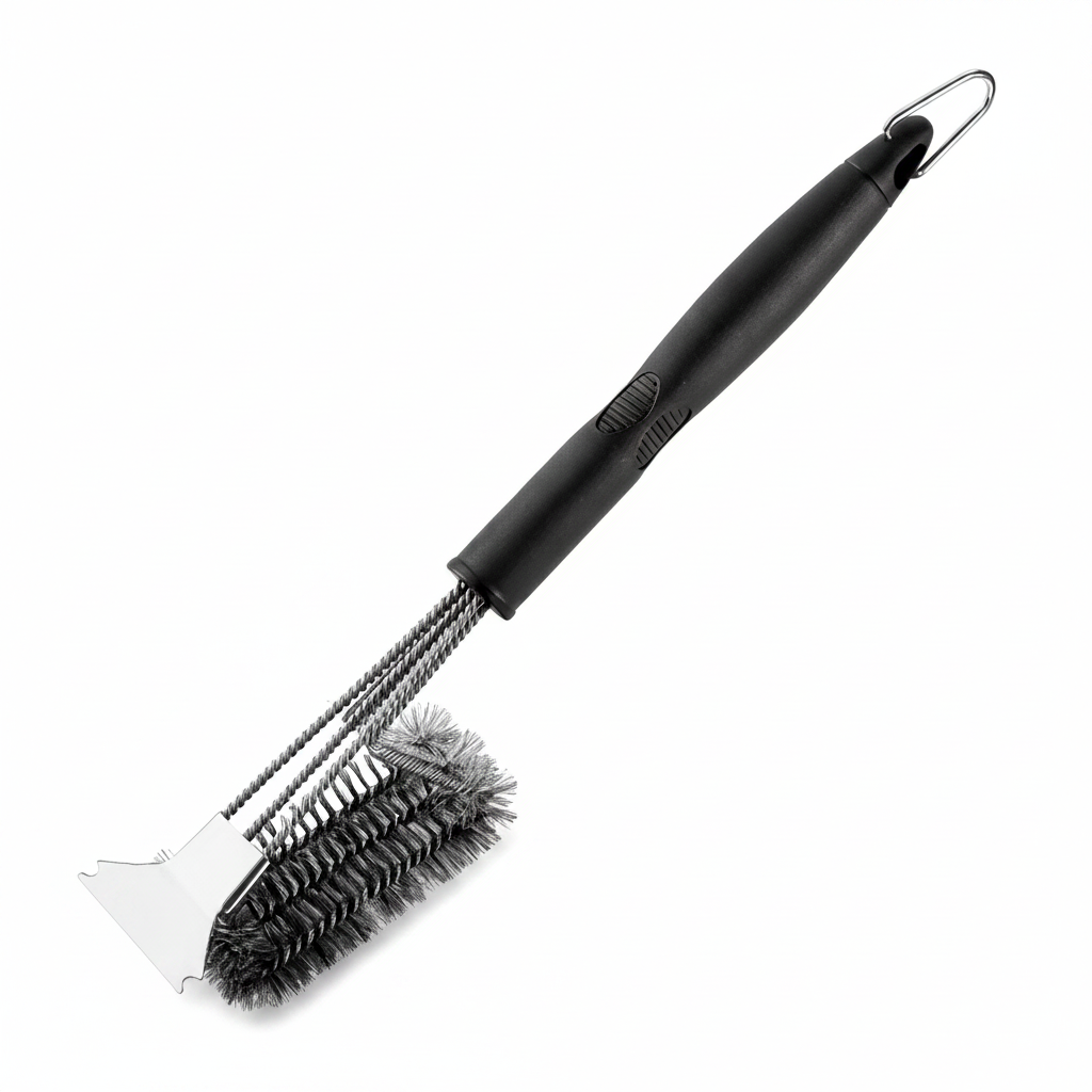 GRILLMASTER - Bristle-Free Grill Brush with Wide Scraper for Safe Cleaning