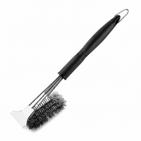 GRILLMASTER - Bristle-Free Grill Brush with Wide Scraper for Safe Cleaning