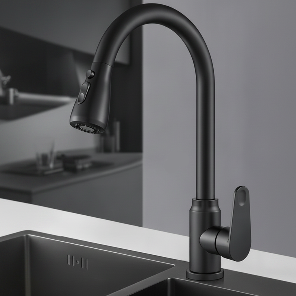 SWIVELIX – Udtrækkelig vaskefaucet med fleksible sprayindstillinger
