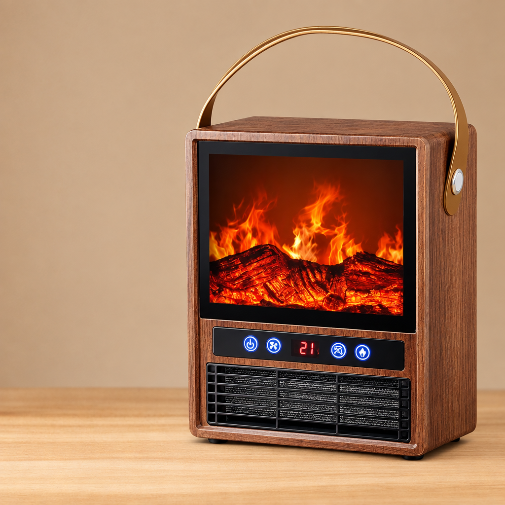 FLAMECOVE – Aquecedor elétrico portátil de lareira com chama 3D