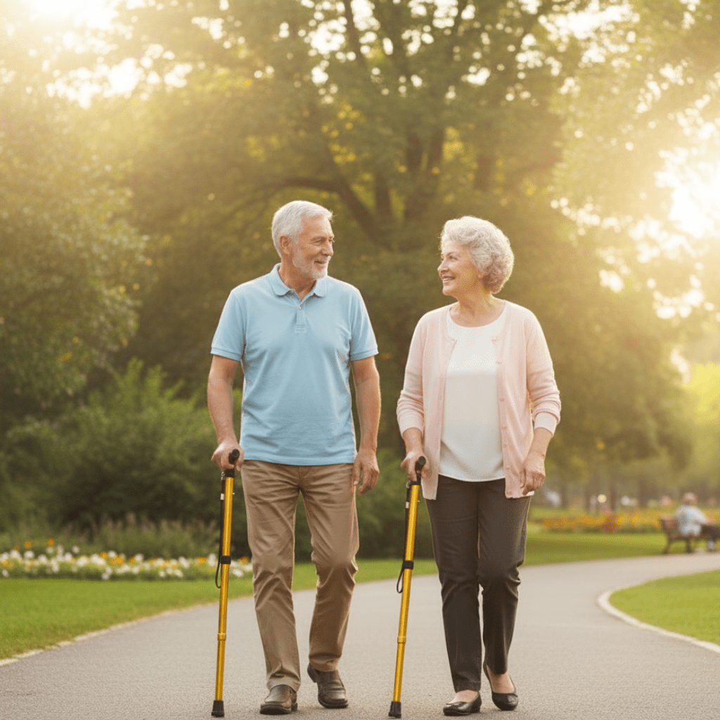 SAFEFLOW – Senior Support Cane for Stability & Walking Confidence