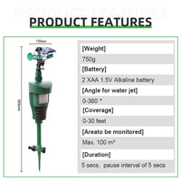 EcoGuard Motion Activated Sprinkler - Jet Spray Animal Deterrent for Pest Control 3