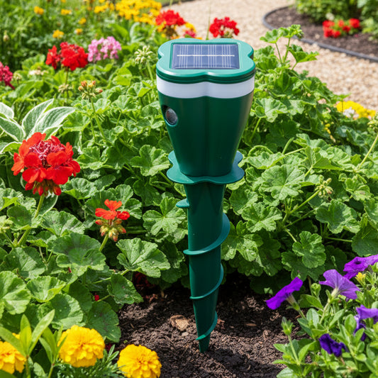 EcoGuard Ultrasonic Solar Garden Repeller for Birds, Snakes & Mice 0