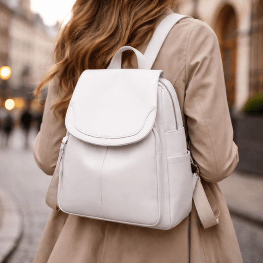 Elegant Anti-Theft Leather Backpack for Women - Stylish, Organized & Secure 0