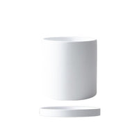PUREPOT - Elegant white ceramic flowerpot with minimalist modern décor design