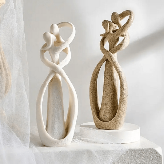 ETERNAL EMBRACE – Abstract Timeless Love Symbol Decor Sculpture