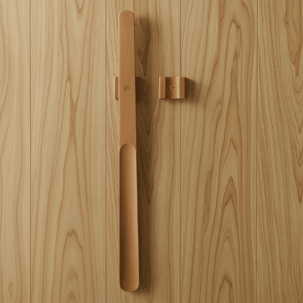 HEELEASE - Calzador de madera extra largo con mango ergonómico y almacenamiento magnético para ponerse los zapatos sin esfuerzo
