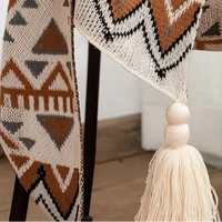 FRINGELLE – Geometric Fringe Blanket for Cozy Decorative Flair