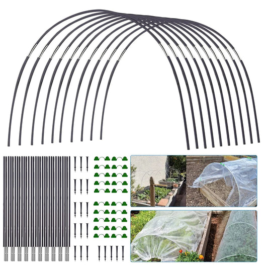 GROWTUNNEL - 5-piece garden poly tunnel greenhouse for year-round plant protection