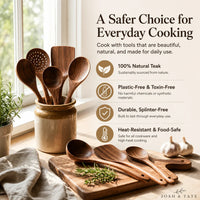 TEAKCRAFT – Teak Wooden Utensil Set