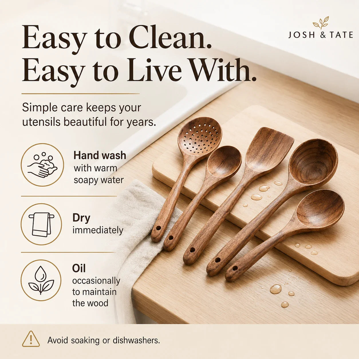 TEAKCRAFT – Teak Wooden Utensil Set