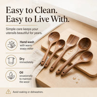 TEAKCRAFT – Teak Wooden Utensil Set