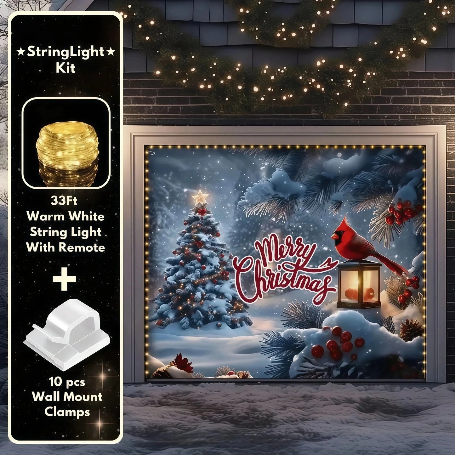 WINTERWING – Juleomslag med kardinal til elegant julestyling