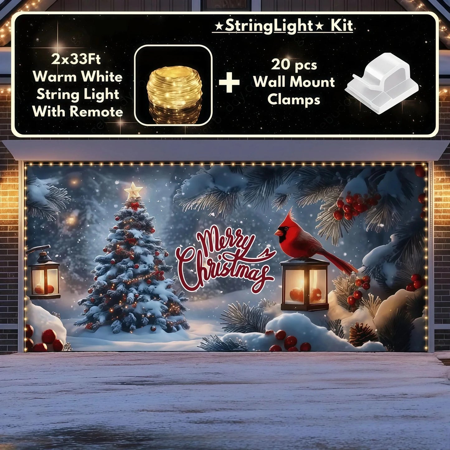 WINTERWING – Juleomslag med kardinal til elegant julestyling