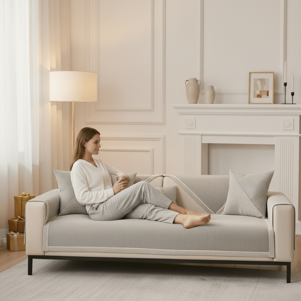 COVERLIVA – Secure Fit Sofa Protector for Daily Home Use