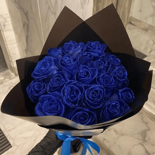 GLAMROSE - Timeless glitter rose with elegant everlasting decorative charm