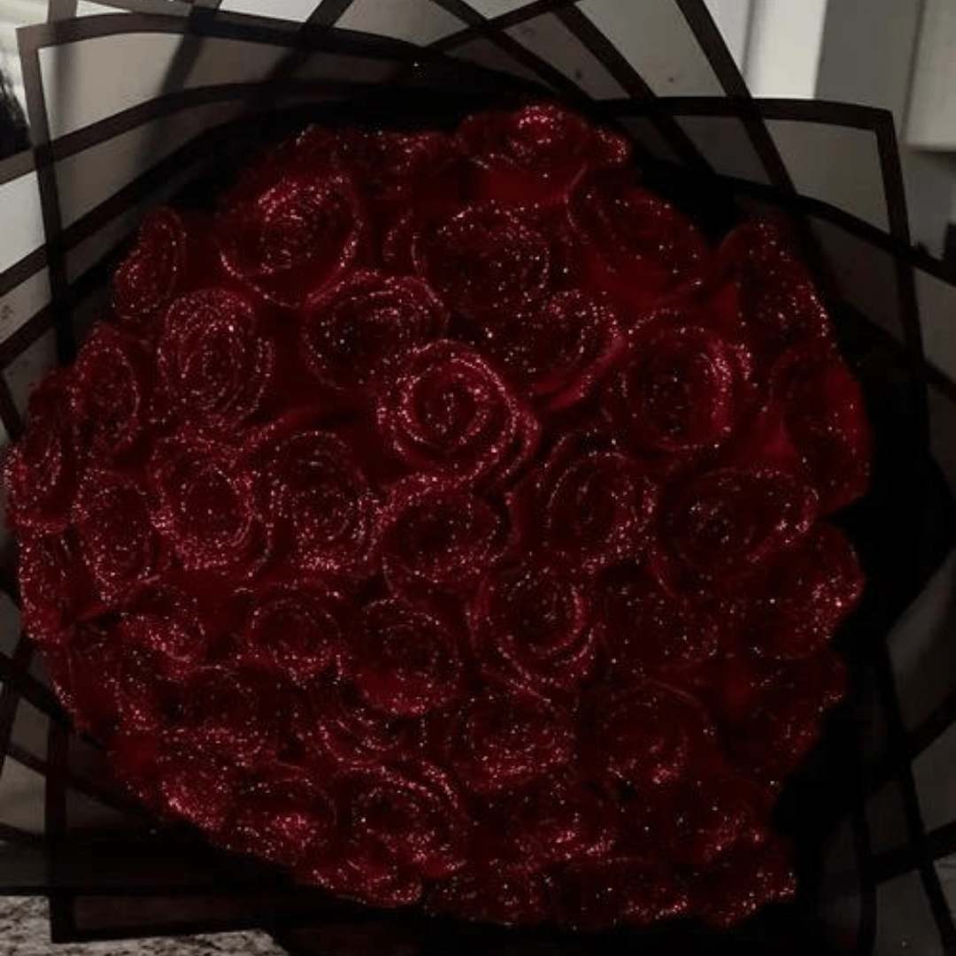 GlamRose - Glitter Artificial Rose | Everlasting Silk Flower for Home Decor 1