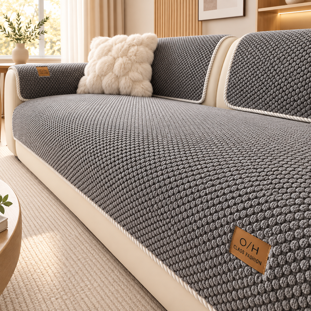 LOUNGEBOLD – Non-Slip Sofa Cover for Elevated Everyday Style