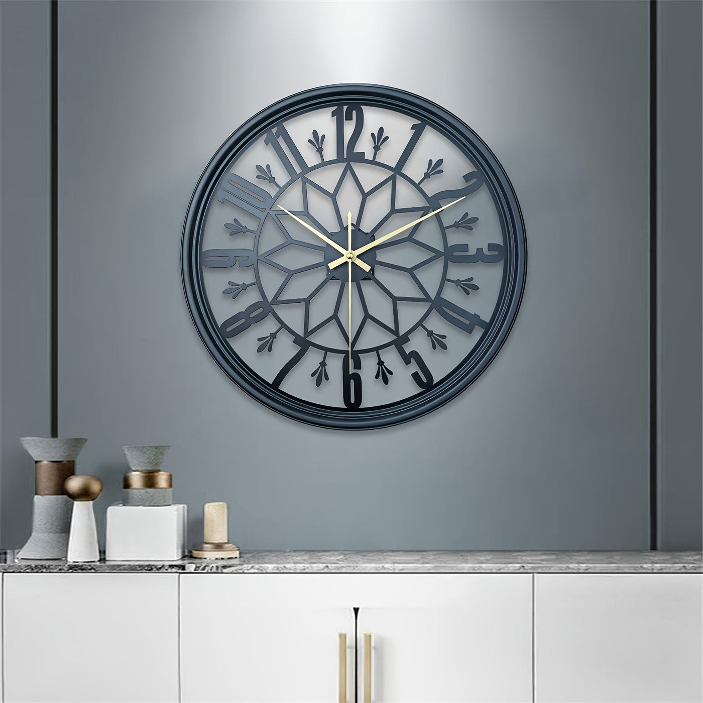 Handcrafted Silent Metal Wall Clock - Vintage Industrial Wall Clock Decor 4