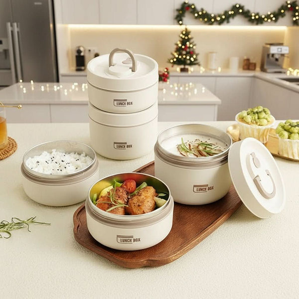 HeatLox Isolierte Lunchbox - Doppelwandig, auslaufsicher, tragbarer Lebensmittelbehälter