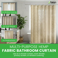 HEMPORA – Hemp Shower Curtain for Bath & Stall