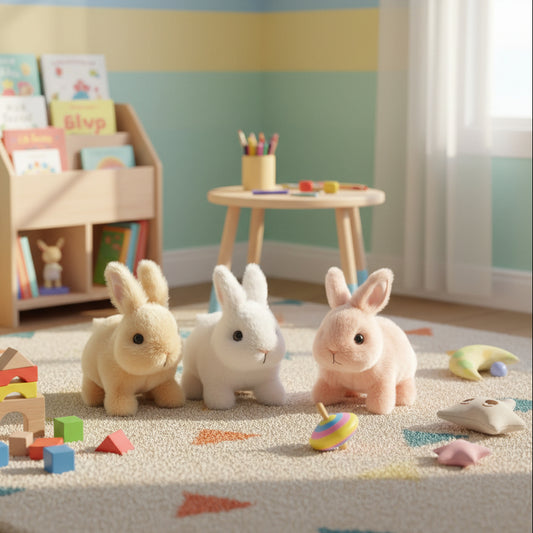 HOPPIVA – Soft Plush Bunny with Ear Movement & Jumping Features