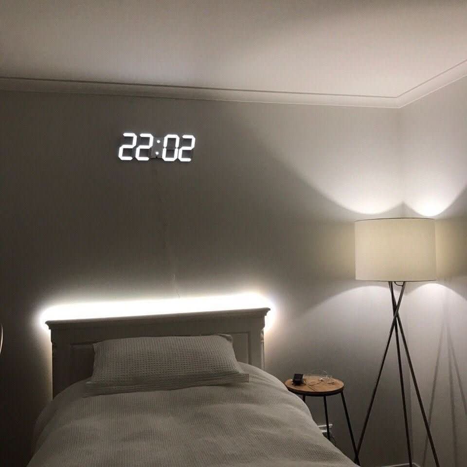 DIGILORA – Orologio da parete LED 3D per un'atmosfera d'interni audace