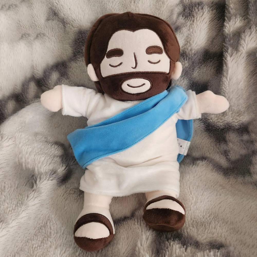DIVINEHUG - Comforting faith-inspired plush toy with breathing, lighting, and music features for calm and peaceful moments