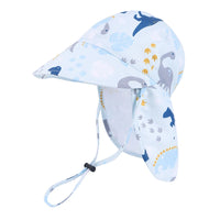 Kids Summer Bucket Hat with Shawl - Quick Dry Cartoon Sun Cap for Ages 1-3 7