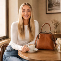 CLASPELLE – Vintage Kiss-Lock Crossbody Bag for Signature Style