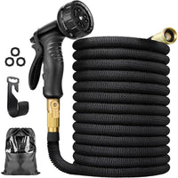 STRETCHFLOW - 100FT expandable garden hose with 8 spray patterns for flexible outdoor watering00FT Expandable Garden Hose for Easy Watering & 8 Spray Patterns