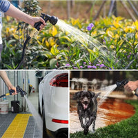 STRETCHFLOW - 100FT expandable garden hose with 8 spray patterns for flexible outdoor watering00FT Expandable Garden Hose for Easy Watering & 8 Spray Patterns