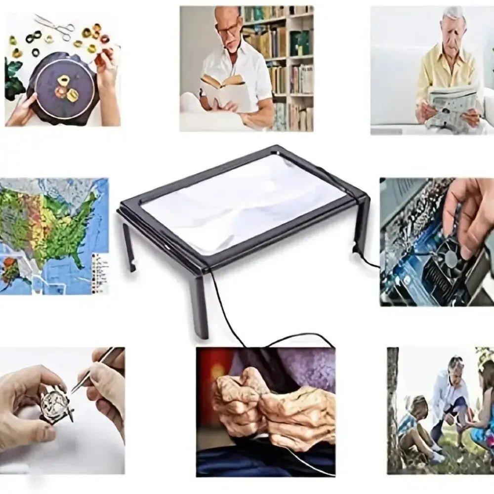 TEXTDESK – Foldable Lighted Table Reading Magnifier