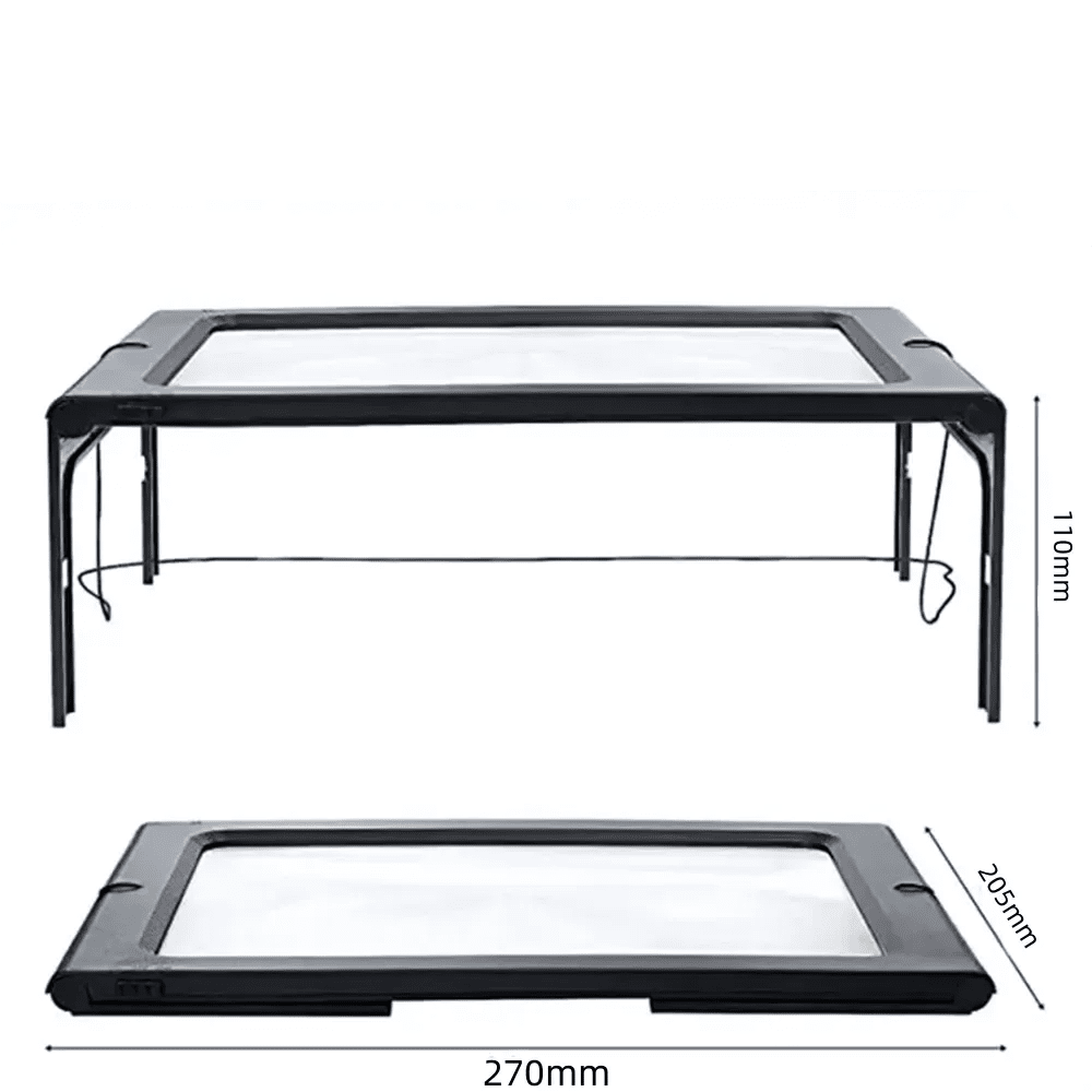 TEXTDESK – Foldable Lighted Table Reading Magnifier