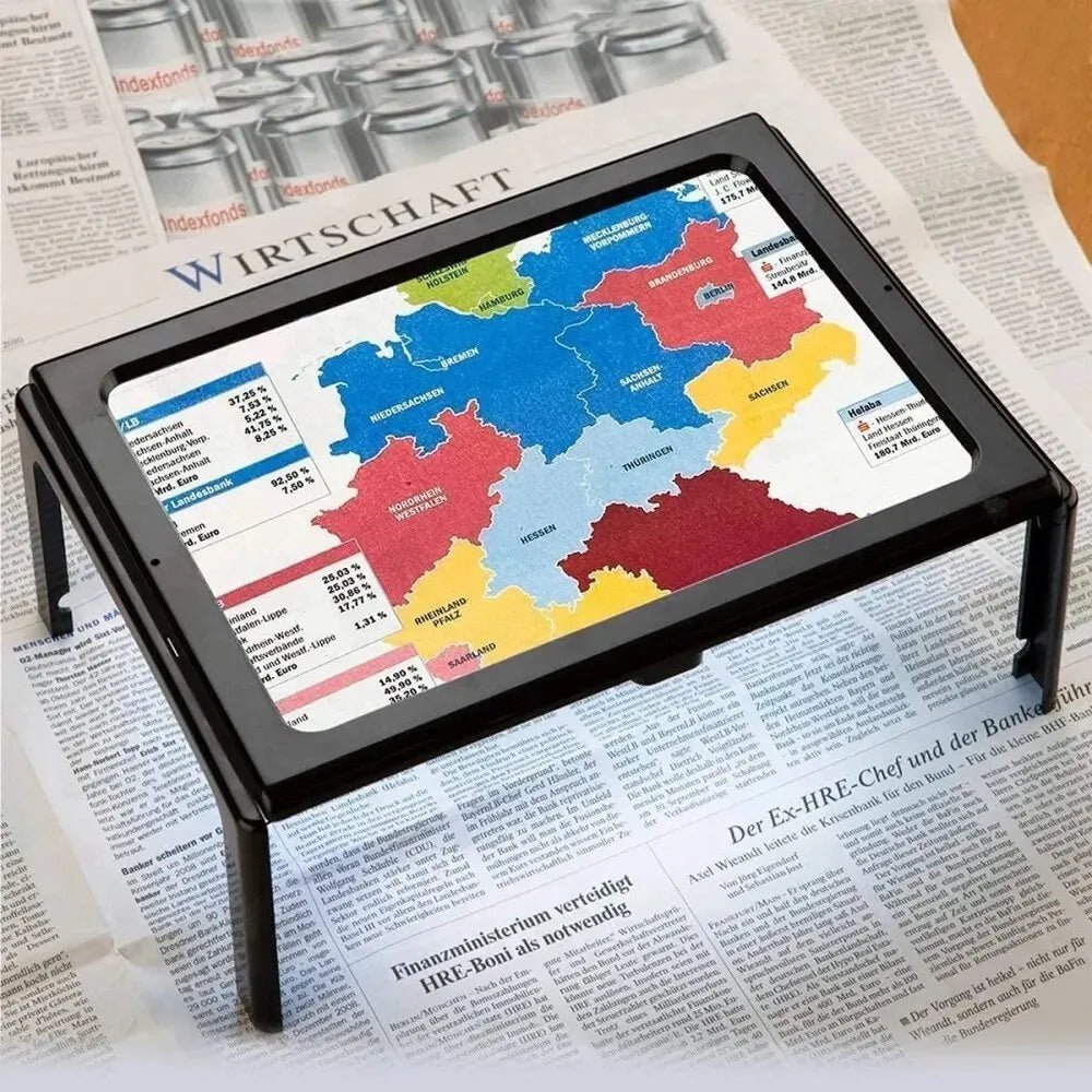 TEXTDESK – Foldable Lighted Table Reading Magnifier