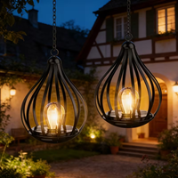 TEARDROPLUX – Lanterne solaire suspendue effet bougie pour une ambiance extérieure
