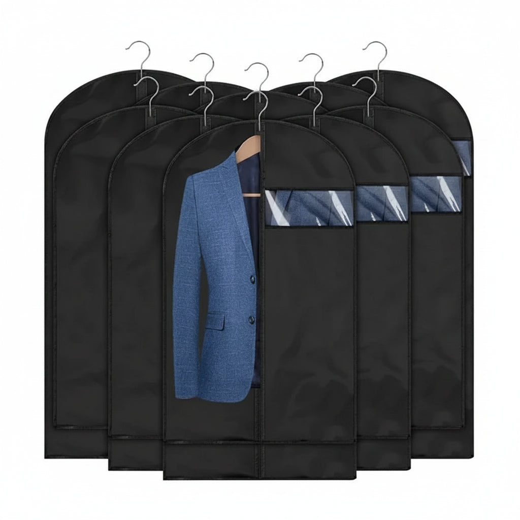 COVERNEST – Set da 10 coperture per abiti con finestra