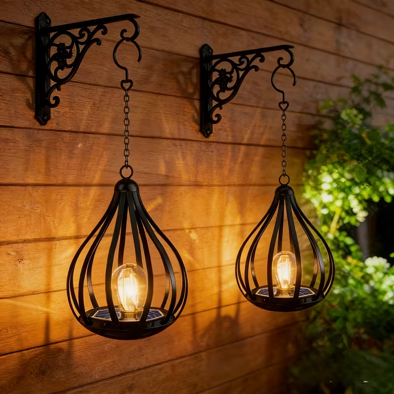 TEARDROPLUX – Lanterne solaire suspendue effet bougie pour une ambiance extérieure