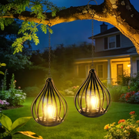 TEARDROPLUX – Lanterne solaire suspendue effet bougie pour une ambiance extérieure