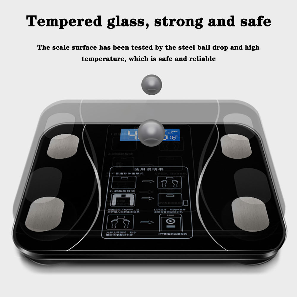 FITTRACK - Smart body weight scale with LCD display for daily health monitoring
